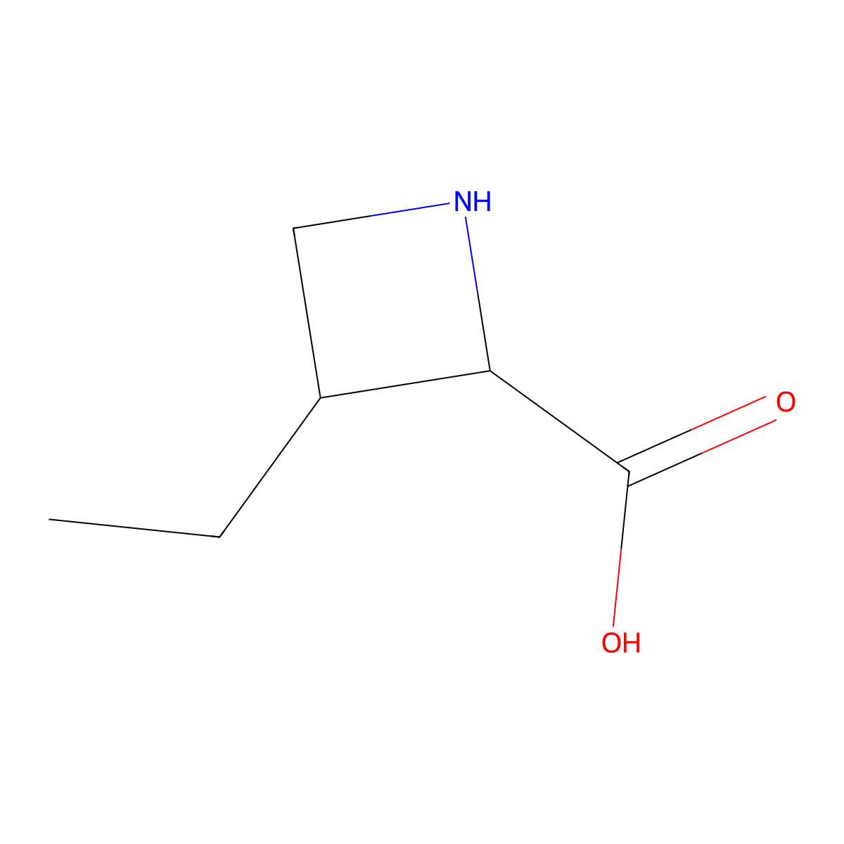 3-Ethylazetidine-2-carboxylic acid molecular structure, CAS 24695-34-9