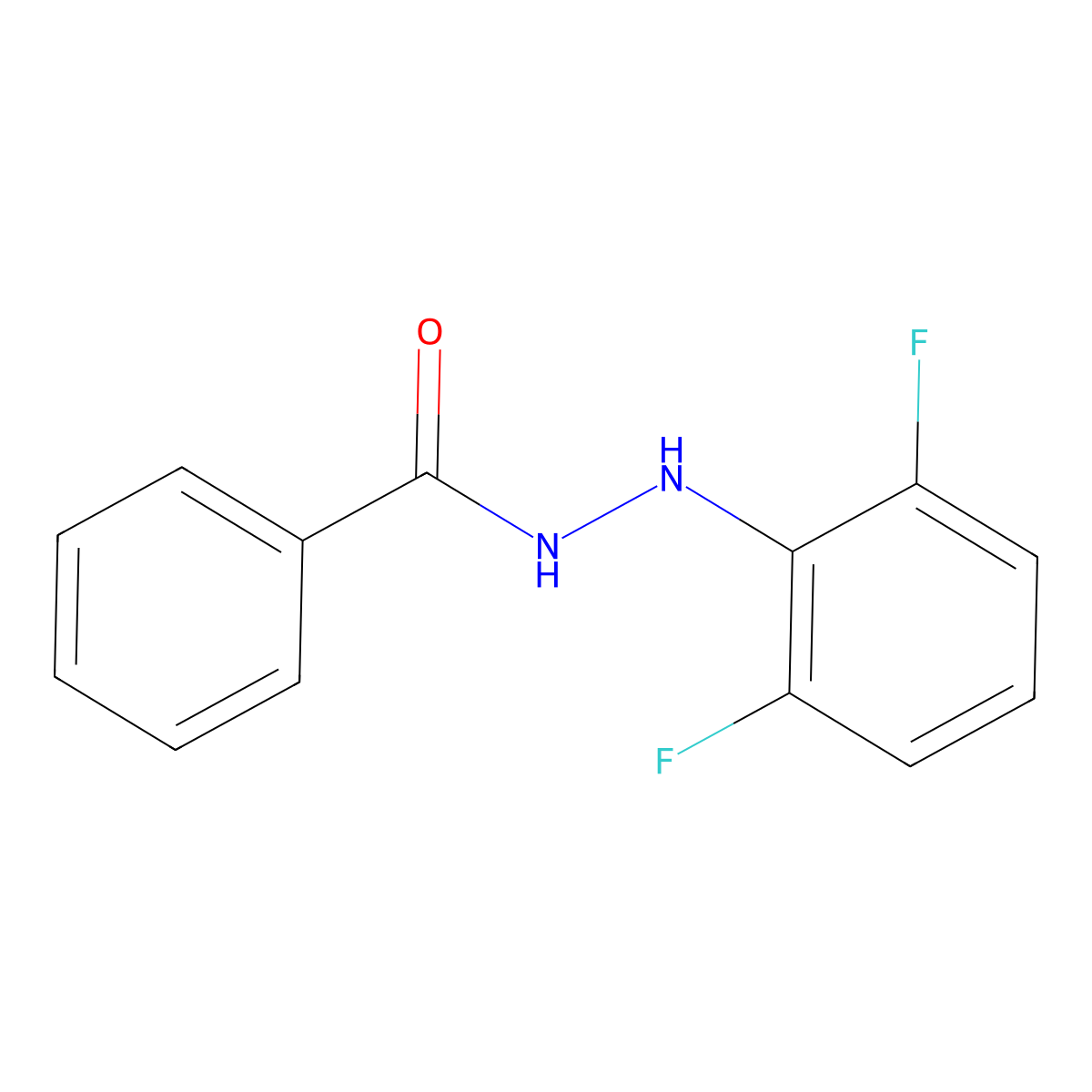 N-(2,6-Difluorophenyl)benzohydrazide molecular structure, CAS 2469556-09-8