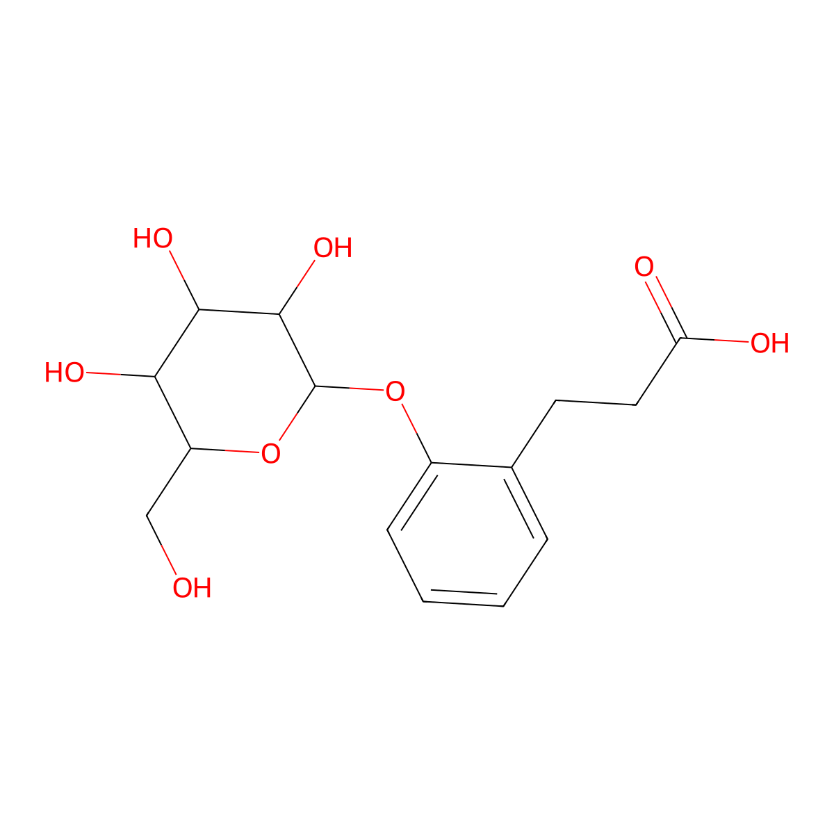 Dihydromelilotoside molecular structure, CAS 24696-05-7