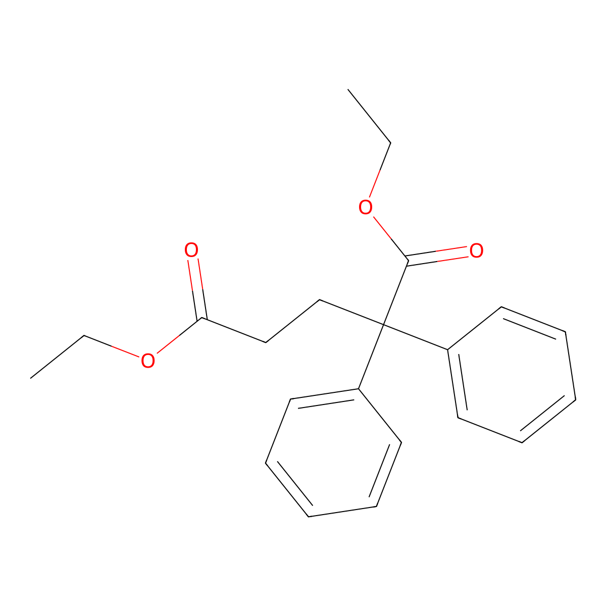 Diethyl 2,2-diphenylpentanedioate molecular structure, CAS 2469600-16-4