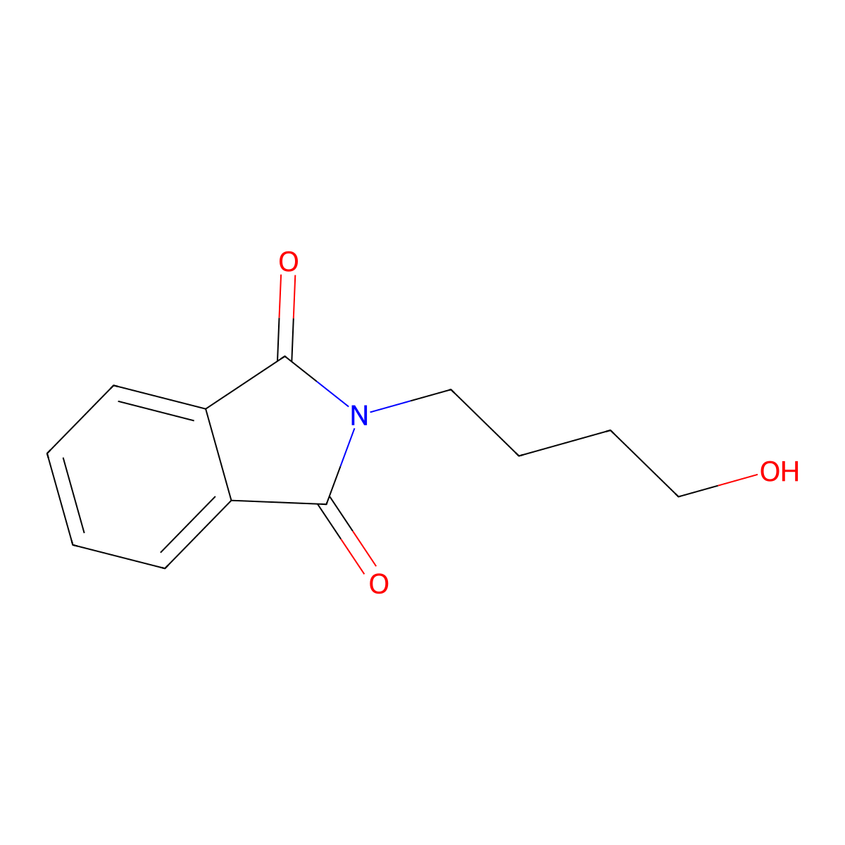 2-(4-hydroxybutyl)-1H-Isoindole-1,3(2H)-dione molecular structure, CAS 24697-70-9