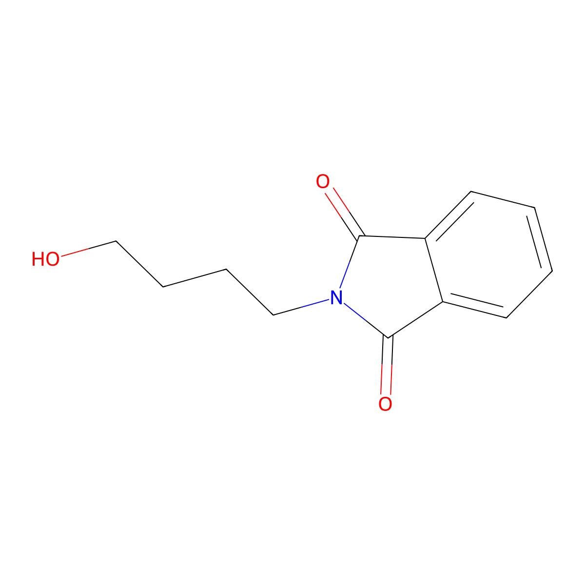 2-(4-hydroxybutyl)-1H-Isoindole-1,3(2H)-dione molecular structure, CAS 24697-70-9