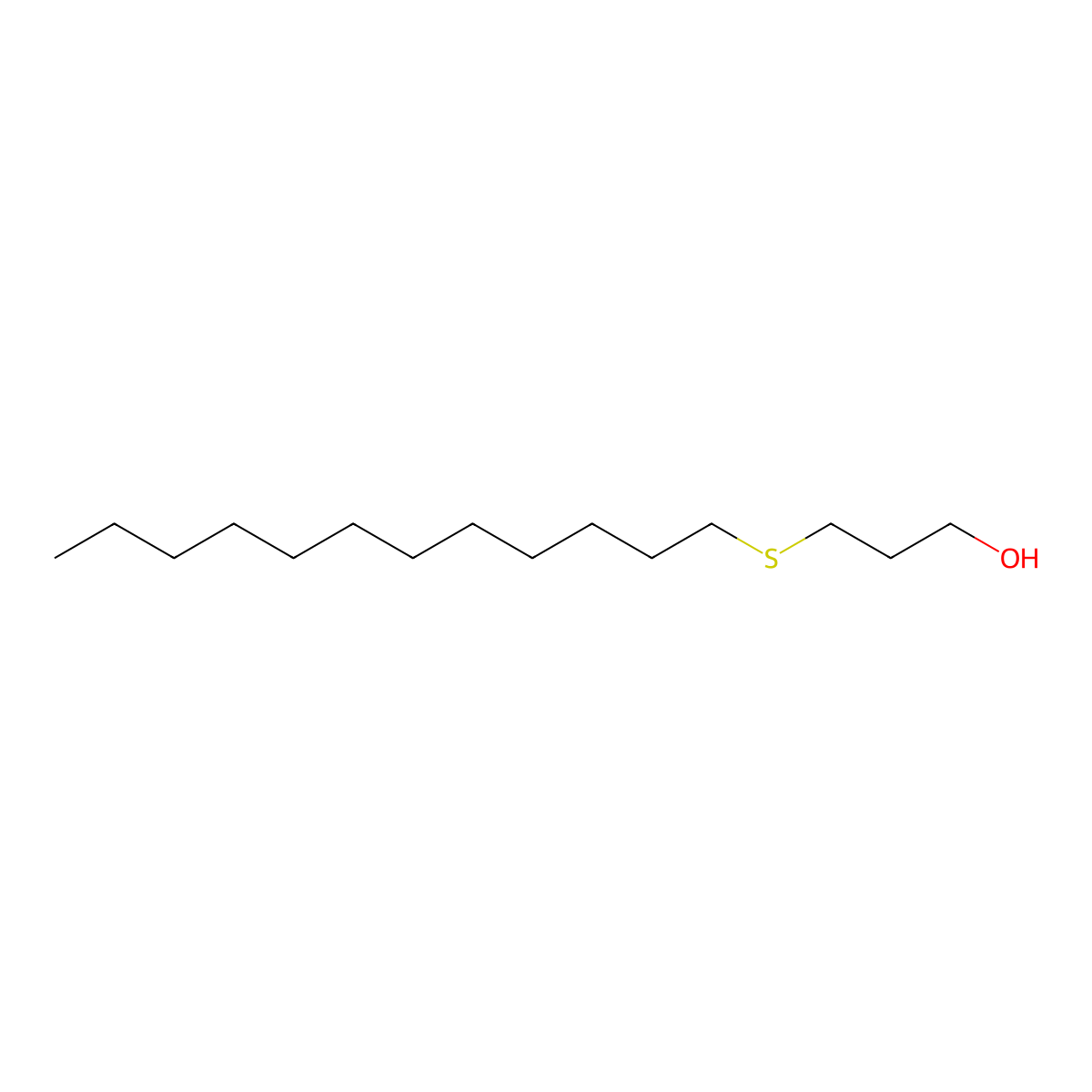 1-Propanol, 3-(dodecylthio)- molecular structure, CAS 24698-37-1