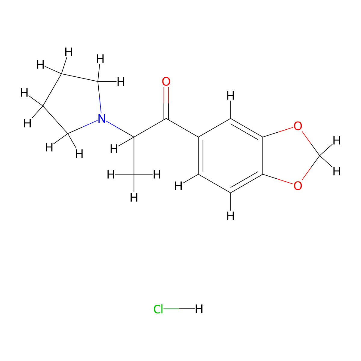 Mdppp hydrochloride molecular structure, CAS 24698-57-5