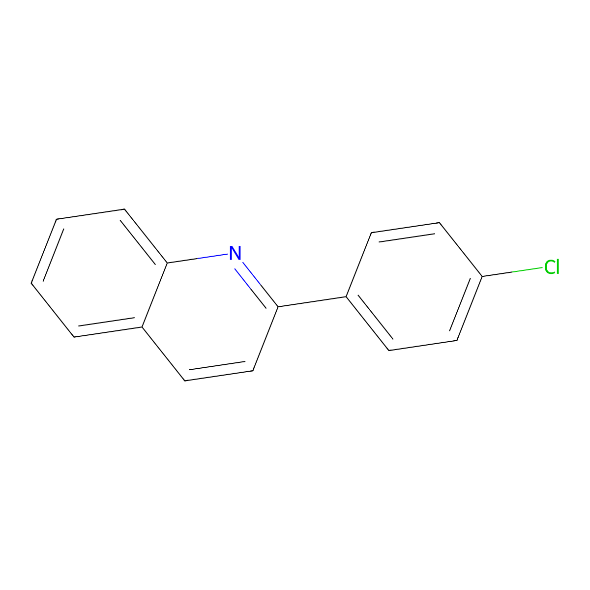 2-(4-Chlorophenyl)quinoline molecular structure, CAS 24698-70-2