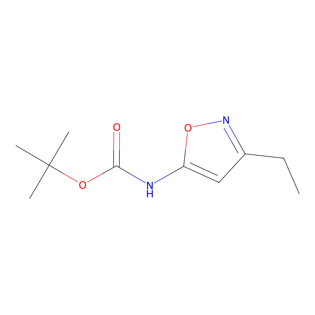 Tert-butyl (3-ethylisoxazol-5-yl)carbamate molecular structure, CAS 2469822-96-4