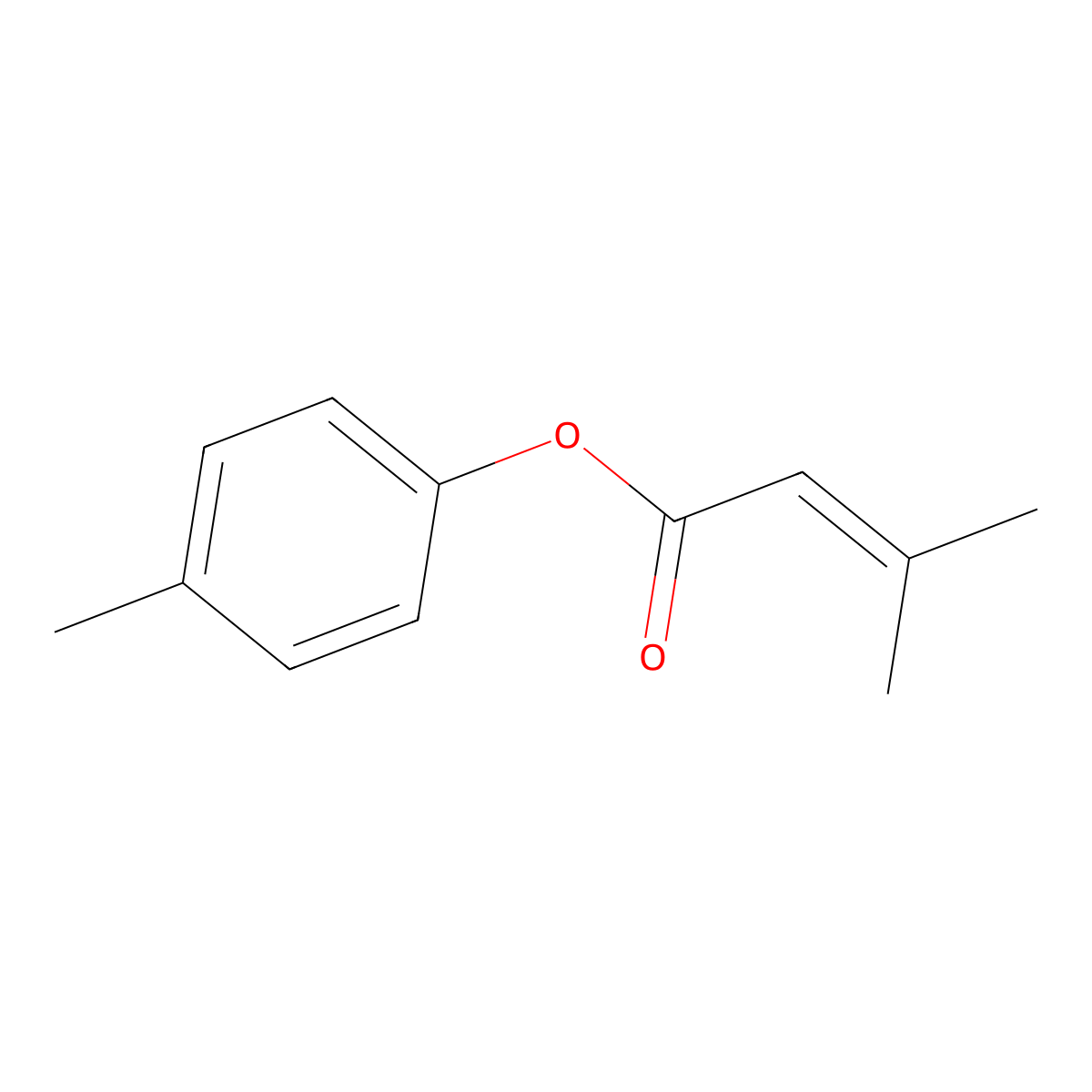 4-Methylphenyl 3-methyl-2-butenoate molecular structure, CAS 24700-20-7
