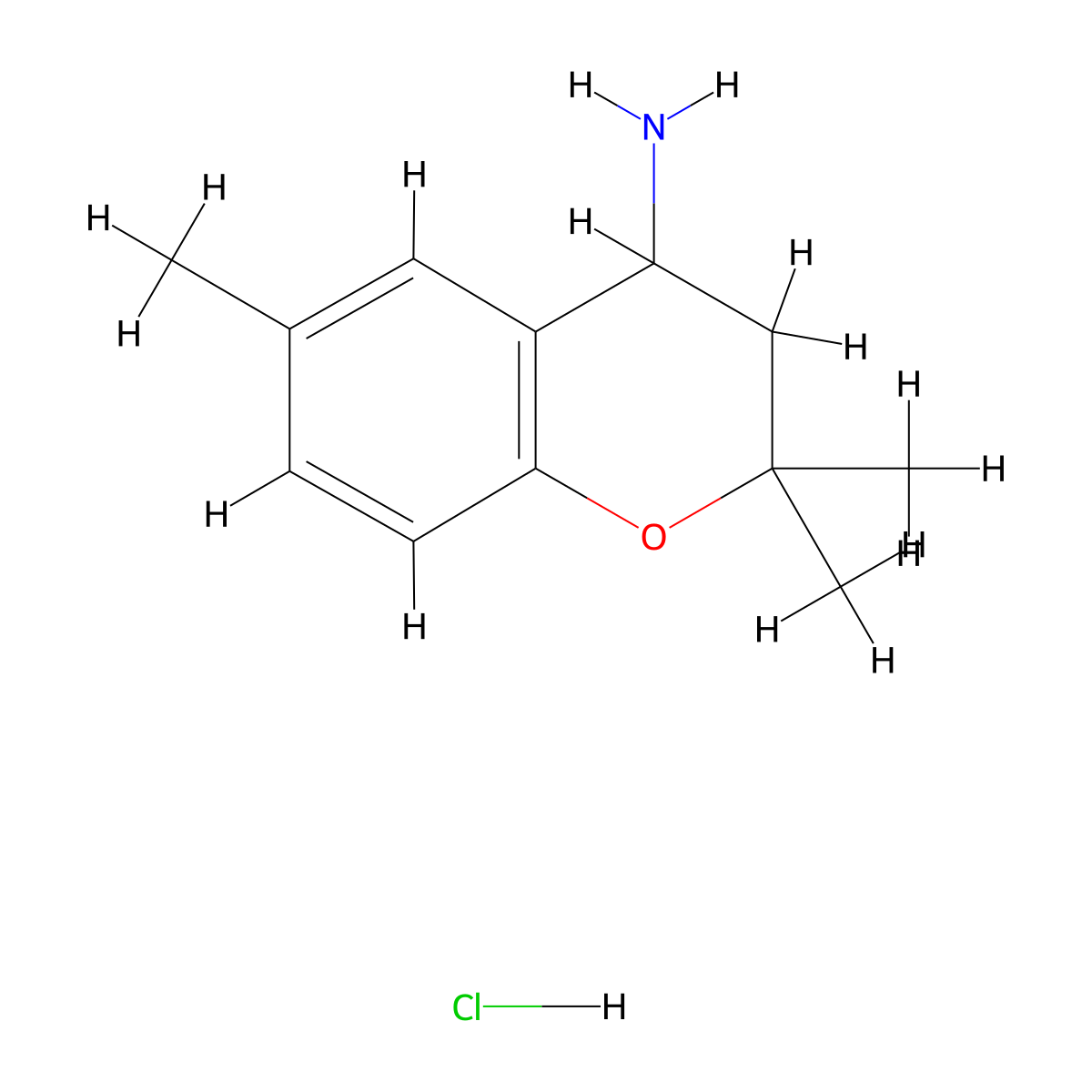 2,2,6-Trimethyl-chroman-4-ylamine hydrochloride molecular structure, CAS 24700-21-8