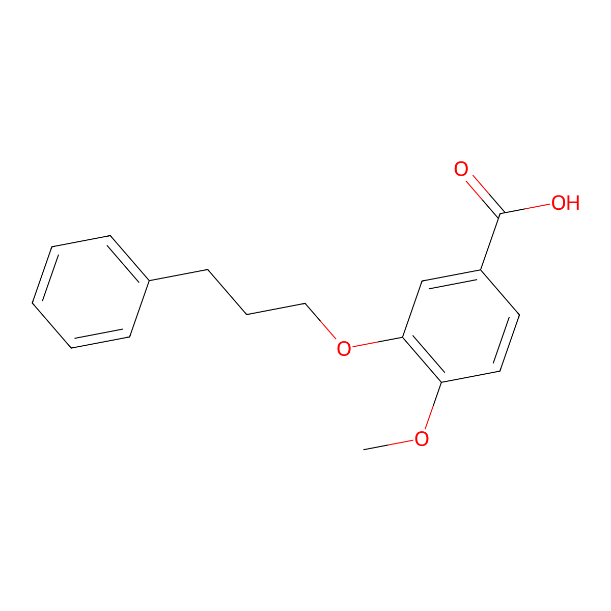 4-Methoxy-3-(3-phenylpropoxy)benzoic acid molecular structure, CAS 247018-43-5