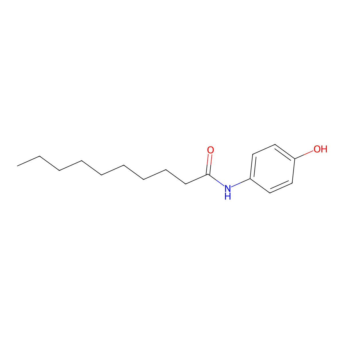 N-(4-hydroxyphenyl)decanamide molecular structure, CAS 24702-87-2