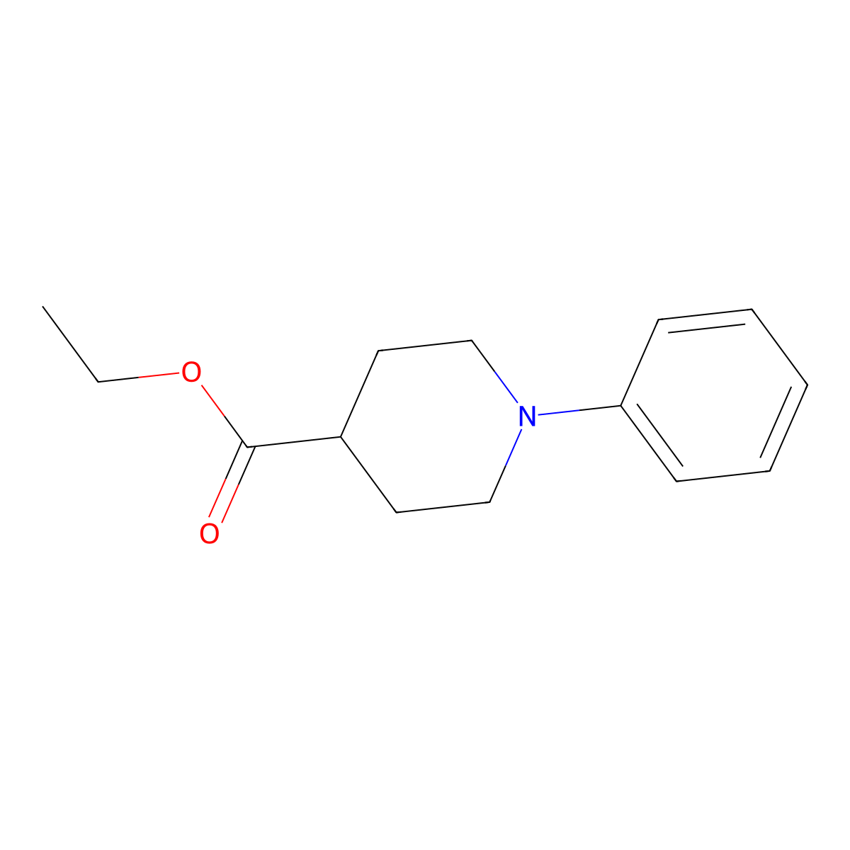 Ethyl 1-phenylpiperidine-4-carboxylate molecular structure, CAS 247022-37-3