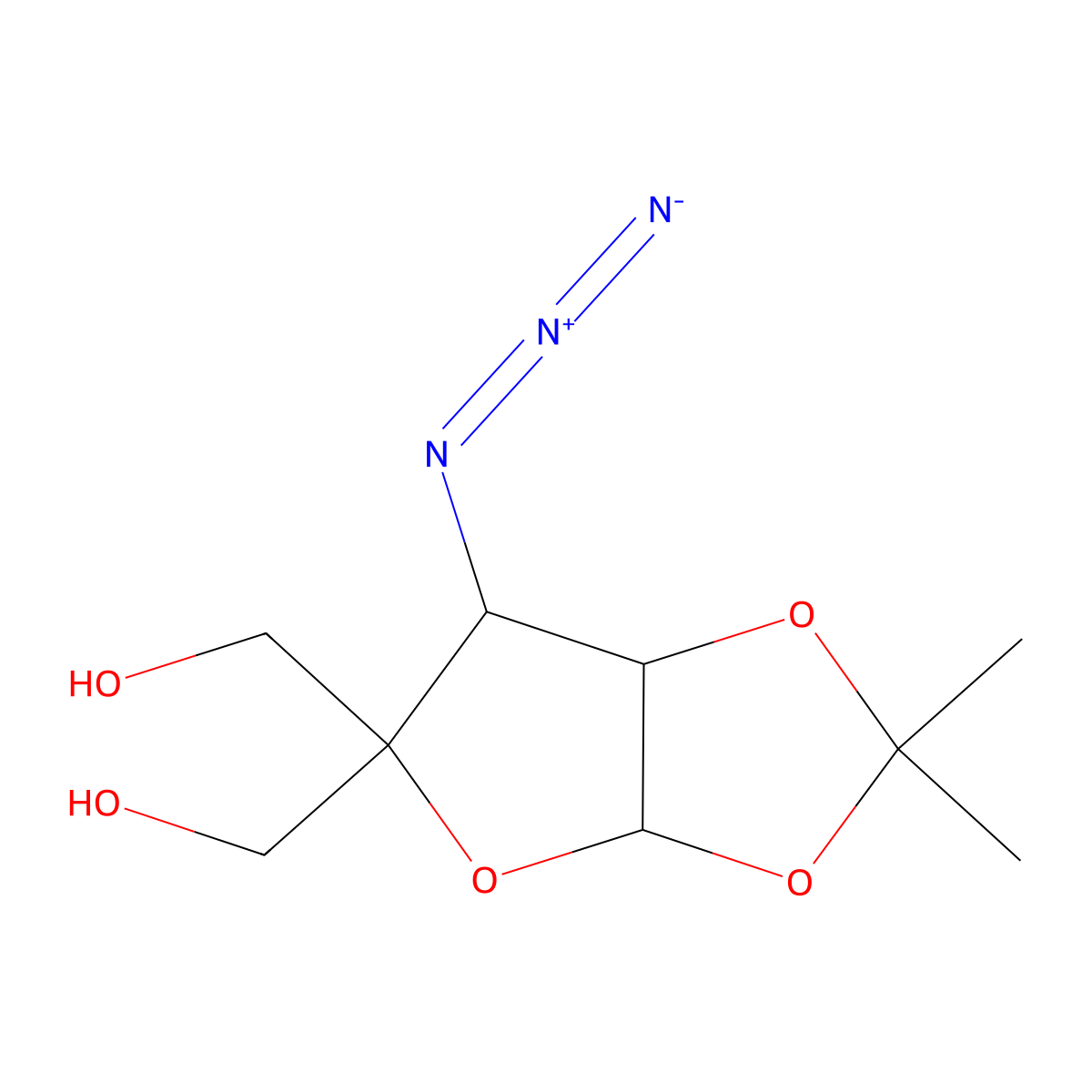 [(3Ar,6R,6aS)-6-azido-5-(hydroxymethyl)-2,2-dimethyl-6,6a-dihydro-3aH-furo[2,3-d][1,3]dioxol-5-yl]methanol molecular structure, CAS 247025-10-1