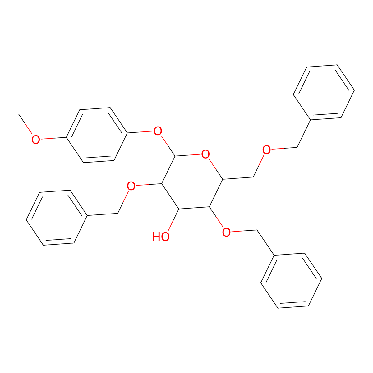 4-Methoxyphenyl 2,4,6-tri-O-benzyl-beta-D-galactopyranoside molecular structure, CAS 247027-79-8