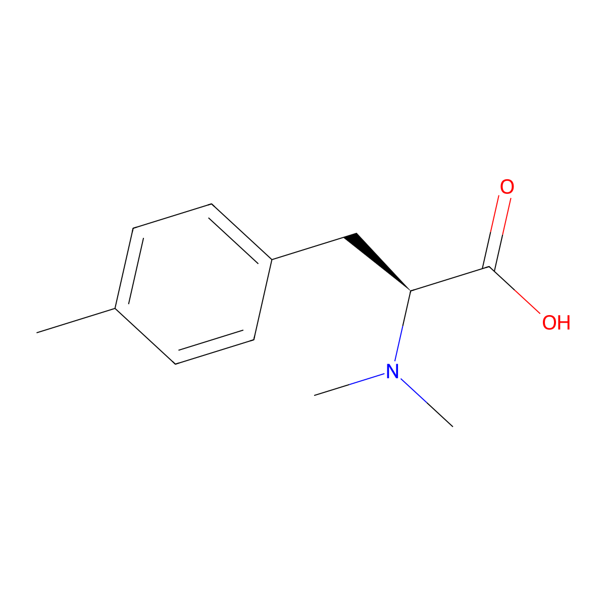 (2S)-2-(dimethylamino)-3-(4-methylphenyl)propanoic acid molecular structure, CAS 2470279-00-4
