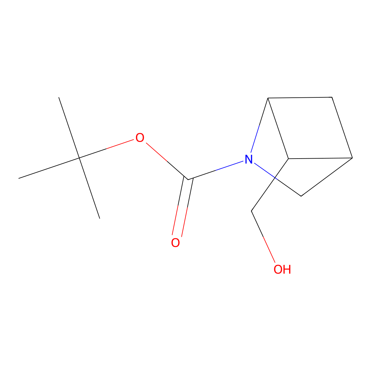 Tert-butyl5-(hydroxymethyl)-2-azabicyclo[2.1.1]hexane-2-carboxylate molecular structure, CAS 2470279-31-1
