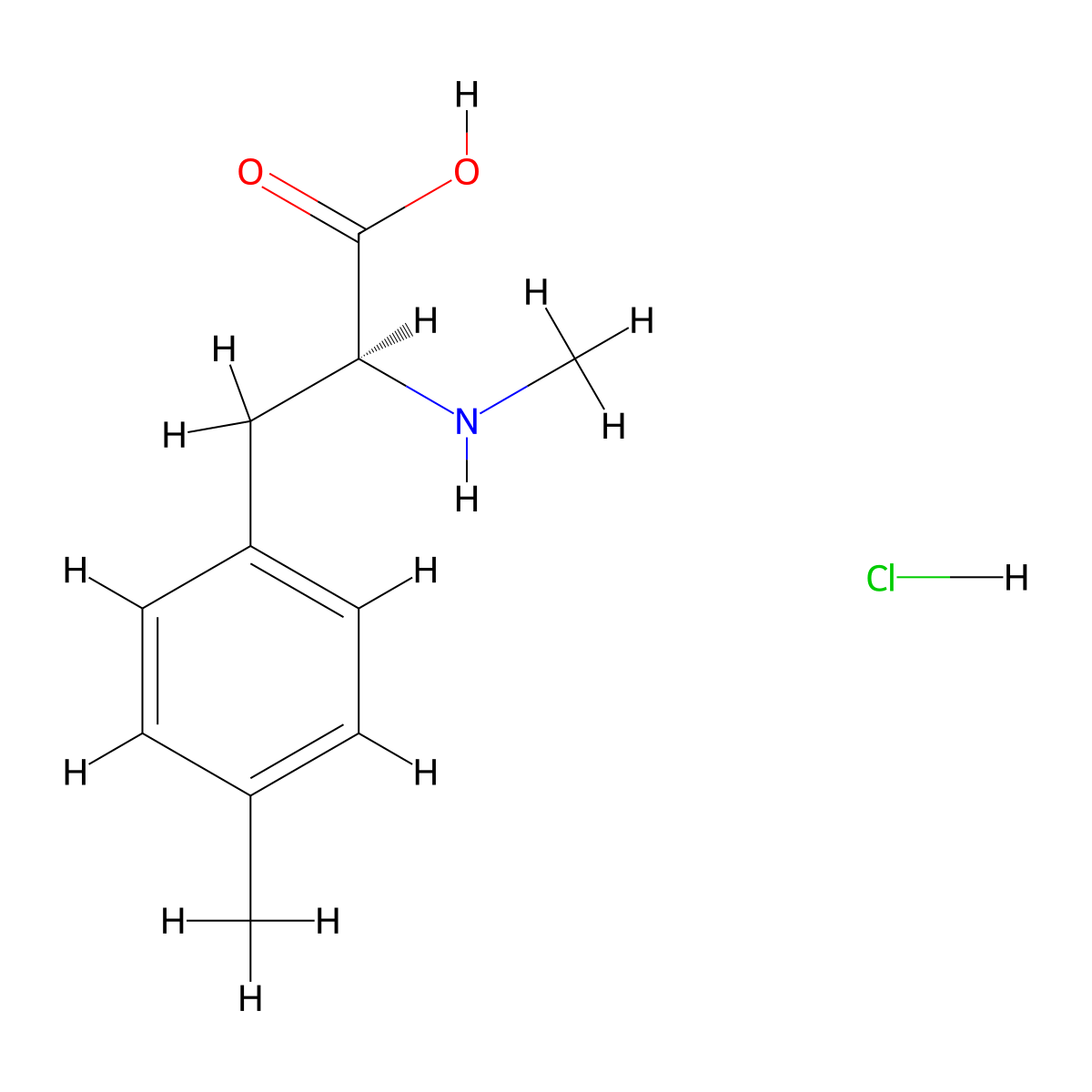 (2S)-2-(Methylamino)-3-(4-methylphenyl)propanoic acid;hydrochloride molecular structure, CAS 2470279-33-3