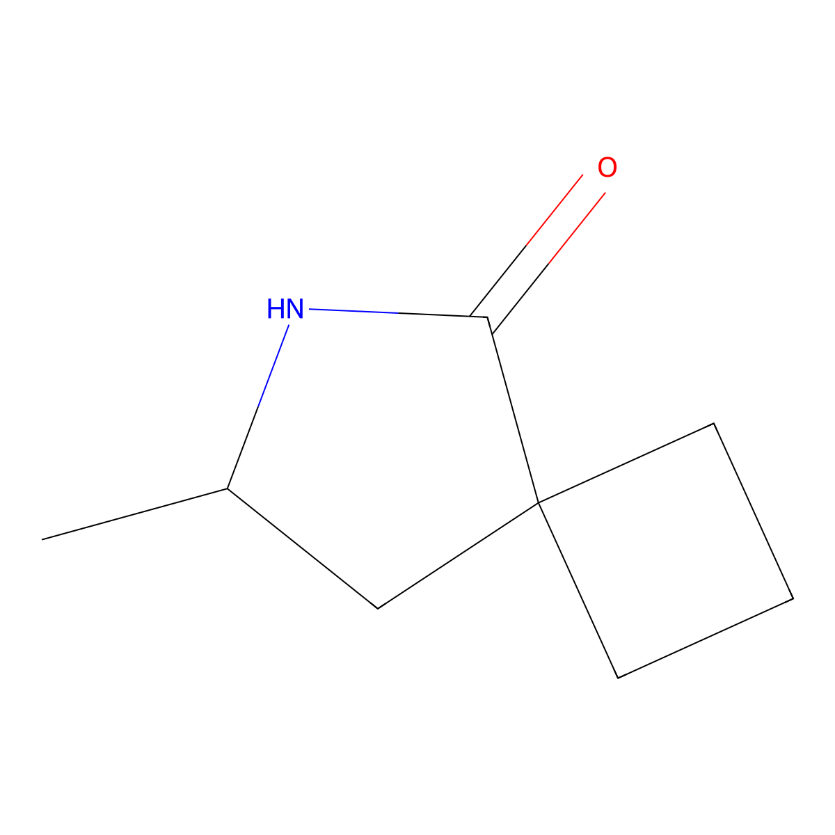 (7S)-7-methyl-6-azaspiro[3.4]octan-5-one molecular structure, CAS 2470279-36-6