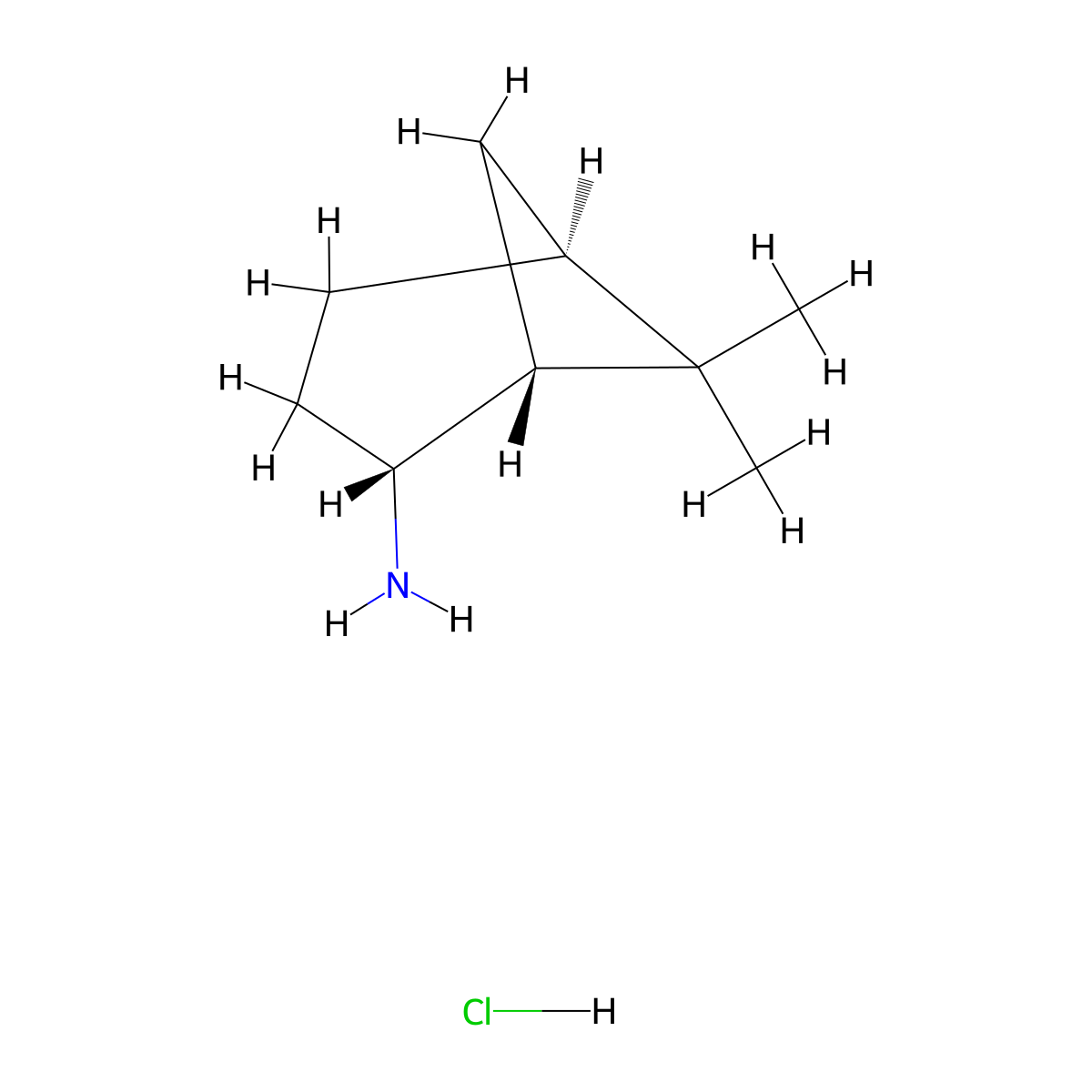 (1R,2R,5S)-6,6-dimethylbicyclo[3.1.1]heptan-2-aminehydrochloride molecular structure, CAS 2470279-53-7