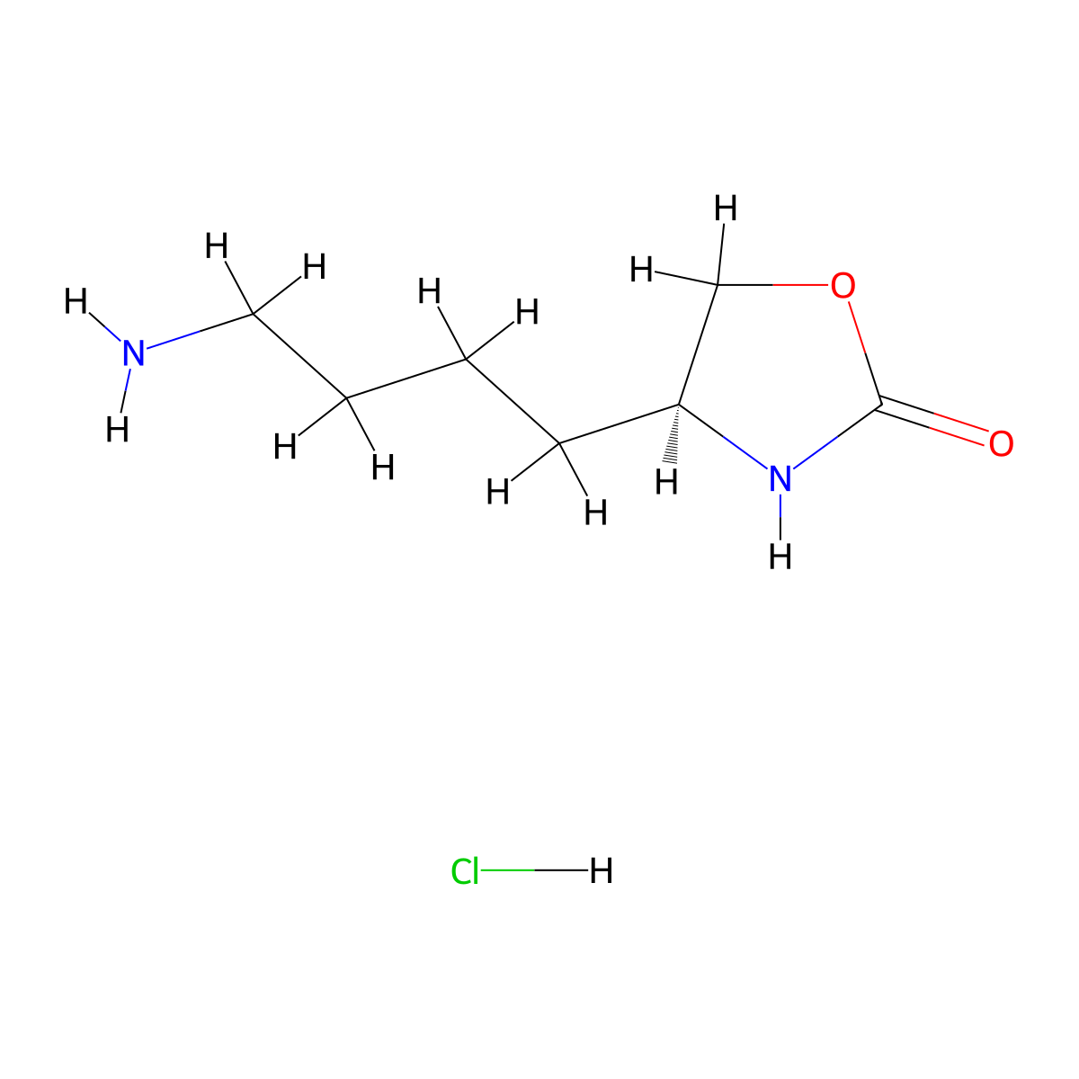 (4S)-4-(4-aminobutyl)-1,3-oxazolidin-2-one hydrochloride molecular structure, CAS 2470279-82-2