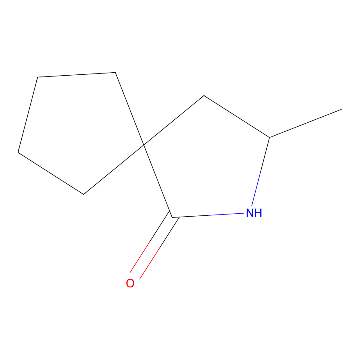 (3S)-3-methyl-2-azaspiro[4.4]nonan-1-one molecular structure, CAS 2470280-30-7