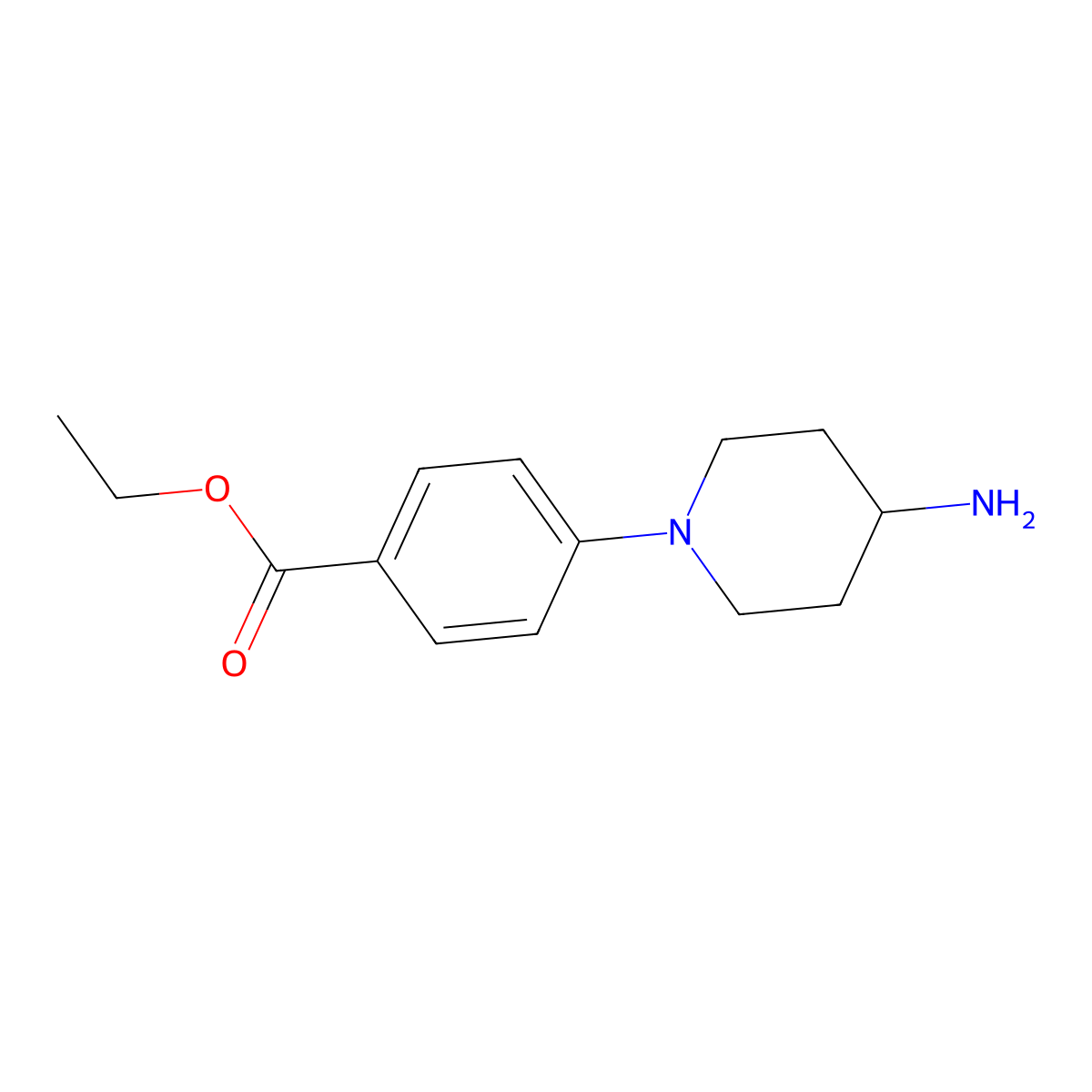 Ethyl 4-(4-aminopiperidin-1-yl)benzoate molecular structure, CAS 247034-88-4