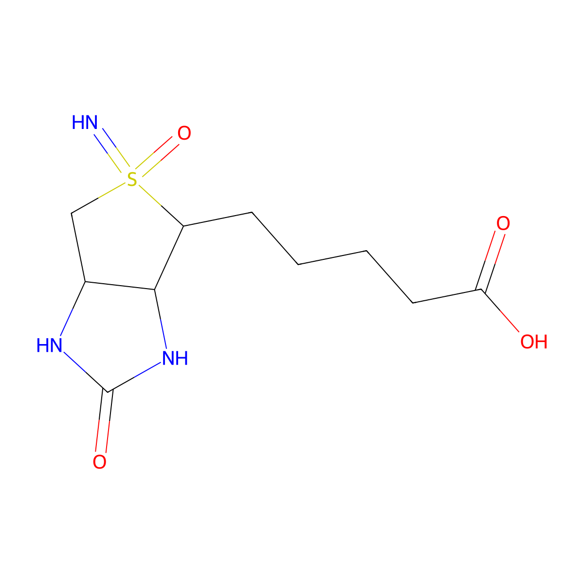 5-[(3aS,4S,6aR)-5-imino-2,5-dioxo-hexahydro-1H-5lambda6-thieno[3,4-d]imidazol-4-yl]pentanoic acid molecular structure, CAS 2470384-86-0
