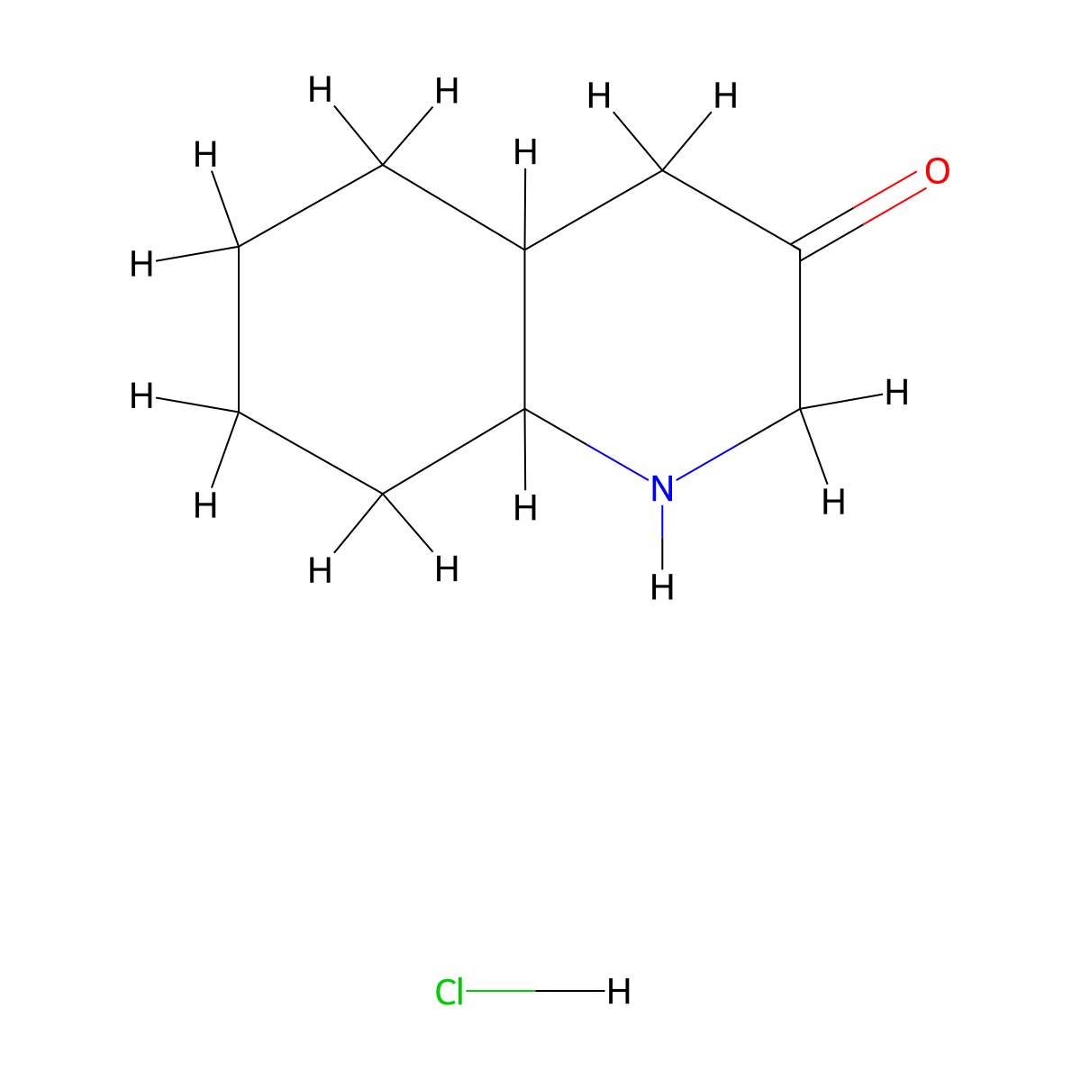 Decahydroquinolin-3-onehydrochloride molecular structure, CAS 2470435-07-3