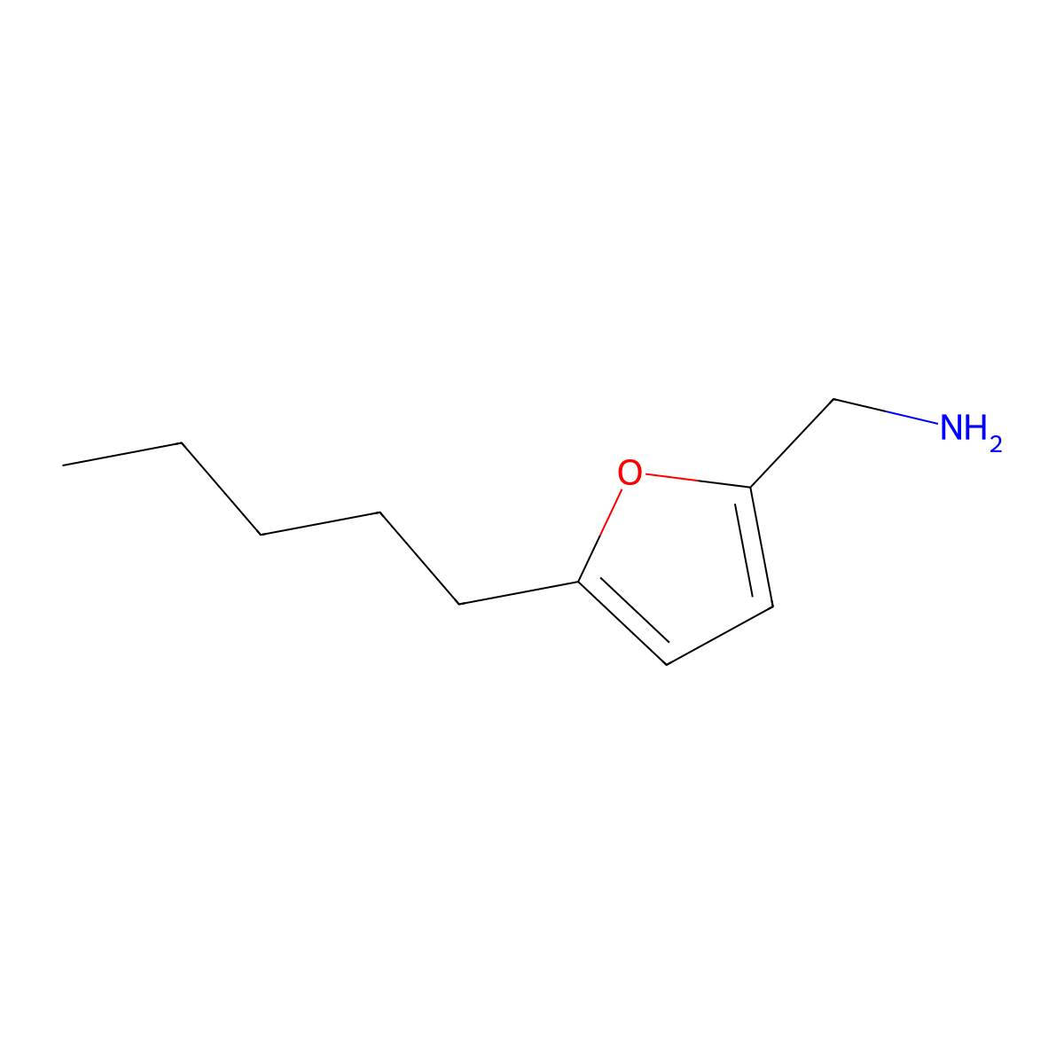 1-(5-Pentylfuran-2-yl)methanamine molecular structure, CAS 2470435-25-5