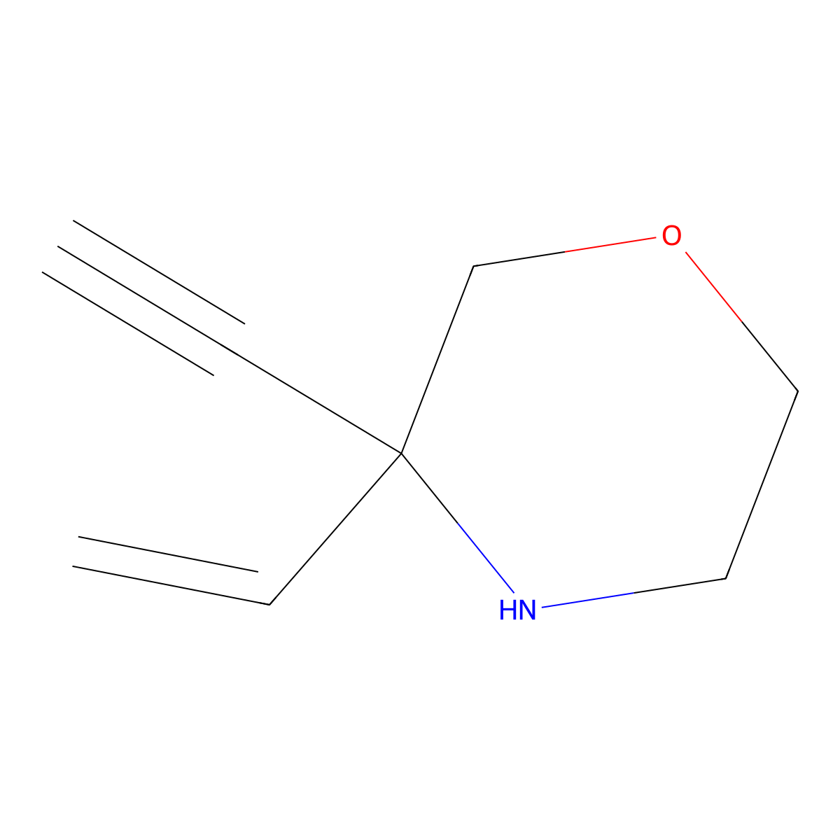 3-Ethenyl-3-ethynylmorpholine molecular structure, CAS 2470435-61-9