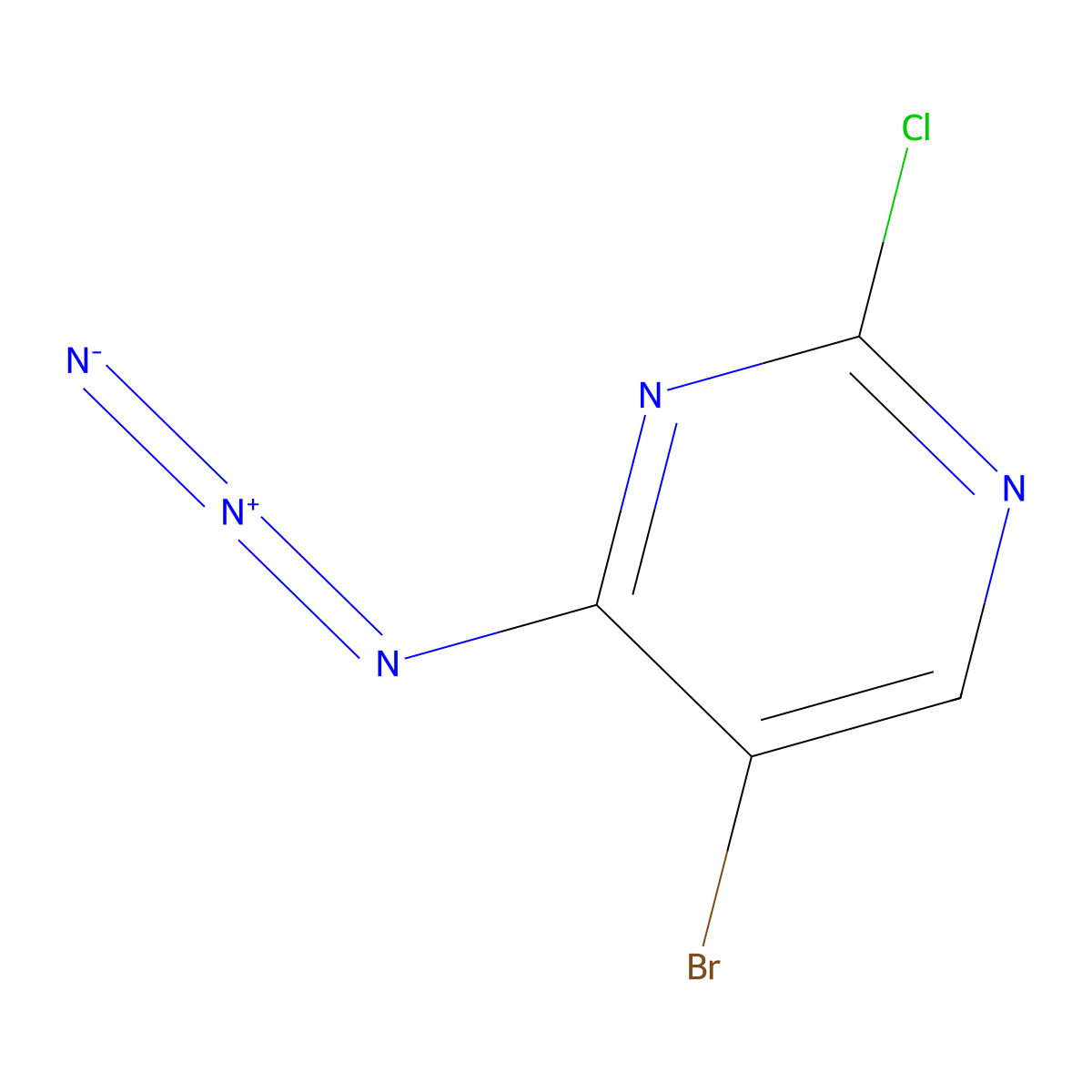 4-Azido-5-bromo-2-chloropyrimidine molecular structure, CAS 2470435-63-1