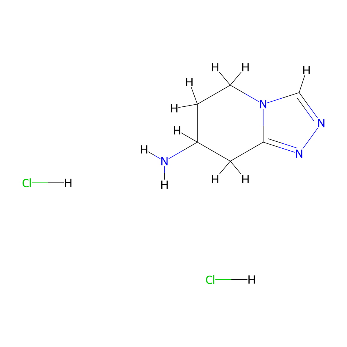 5H,6H,7H,8H-[1,2,4]triazolo[4,3-a]pyridin-7-amine dihydrochloride molecular structure, CAS 2470435-70-0