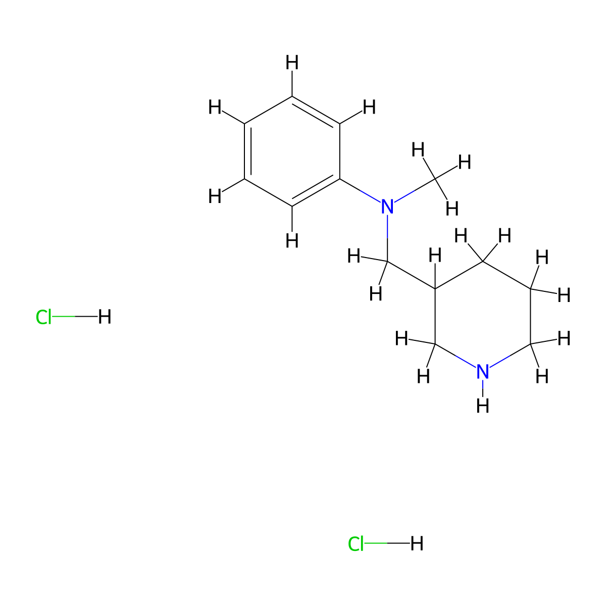 N-methyl-N-[(piperidin-3-yl)methyl]anilinedihydrochloride molecular structure, CAS 2470435-72-2