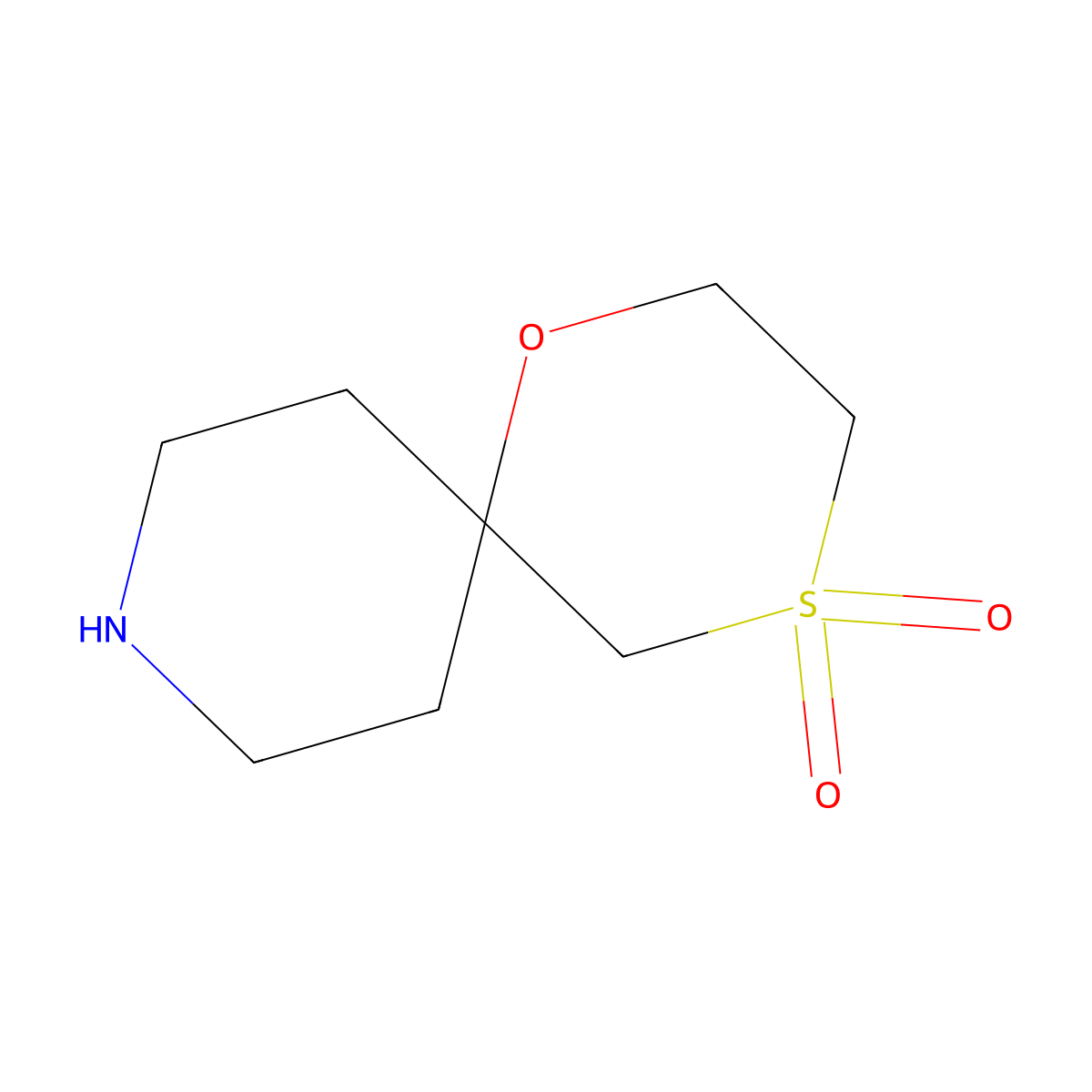 1-Oxa-4lambda6-thia-9-azaspiro[5.5]undecane-4,4-dione molecular structure, CAS 2470435-78-8