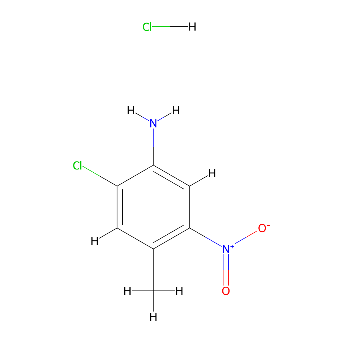2-Chloro-4-methyl-5-nitroanilinehydrochloride molecular structure, CAS 2470435-80-2