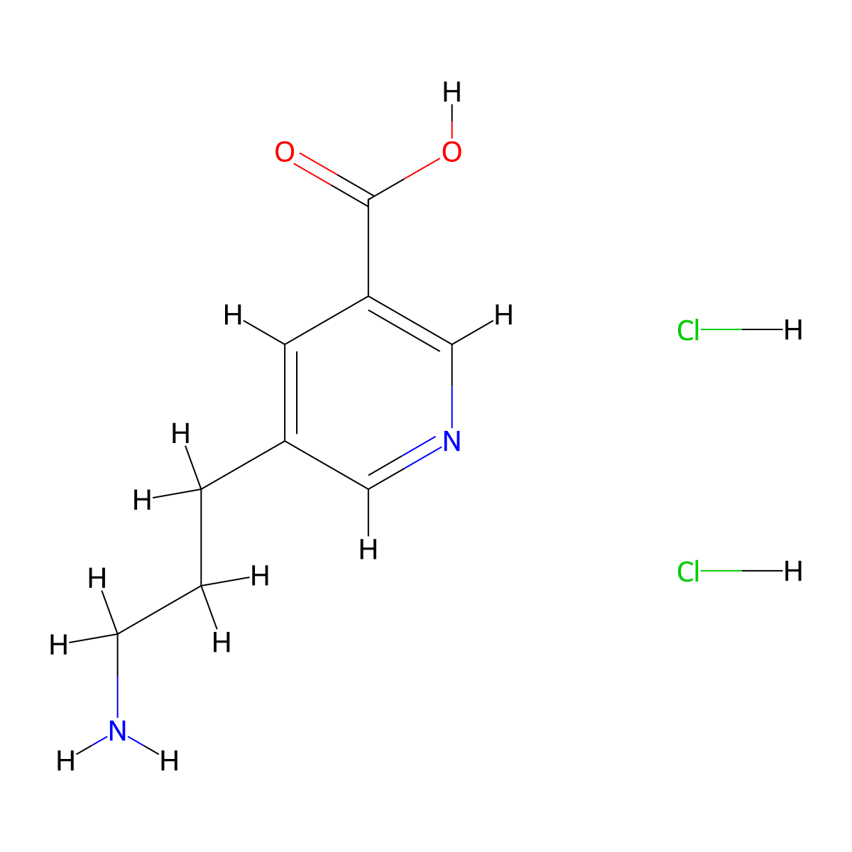 5-(3-Aminopropyl)pyridine-3-carboxylicaciddihydrochloride molecular structure, CAS 2470435-86-8