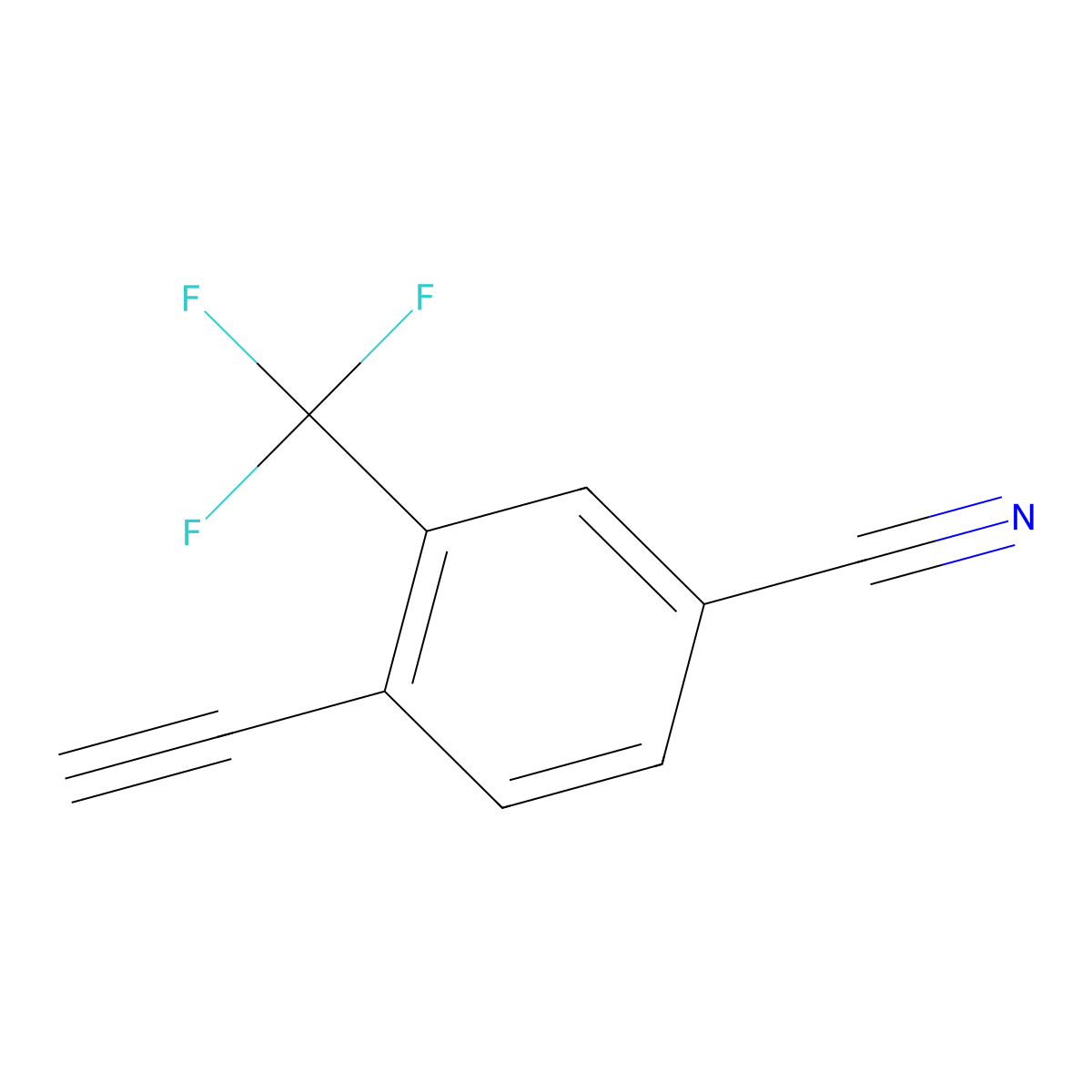 4-Ethynyl-3-(trifluoromethyl)benzonitrile molecular structure, CAS 2470435-93-7
