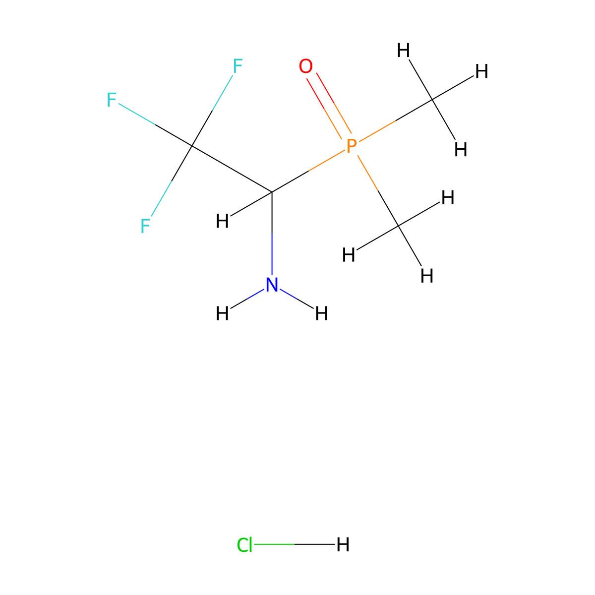 1-Dimethylphosphoryl-2,2,2-trifluoroethanamine;hydrochloride molecular structure, CAS 2470435-99-3