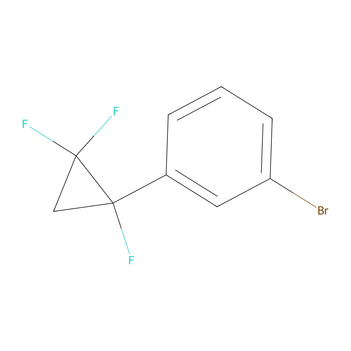 1-Bromo-3-(1,2,2-trifluorocyclopropyl)benzene molecular structure, CAS 2470436-02-1