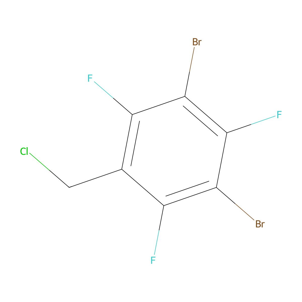 1,3-Dibromo-5-(chloromethyl)-2,4,6-trifluorobenzene molecular structure, CAS 2470436-04-3