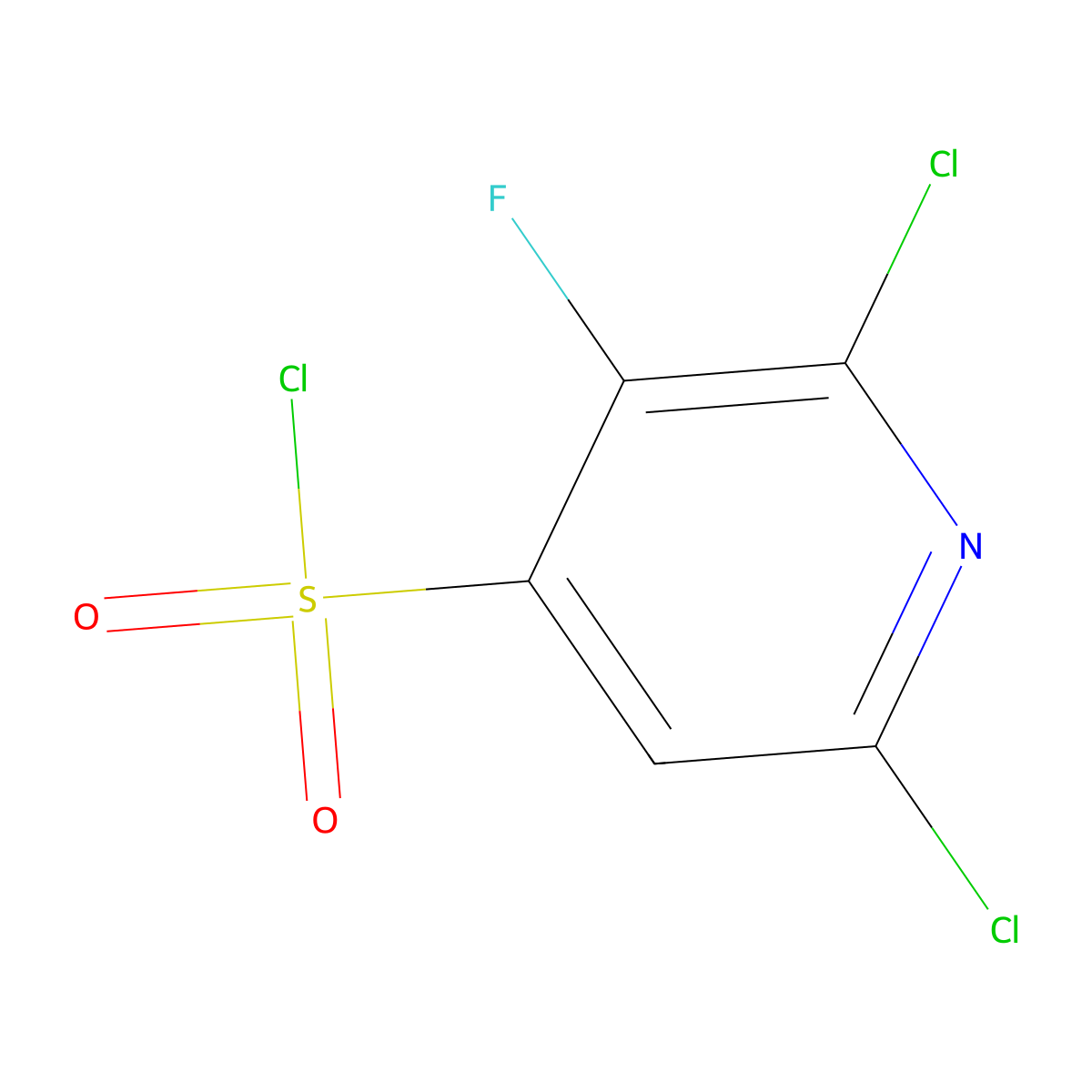2,6-Dichloro-3-fluoropyridine-4-sulfonyl chloride molecular structure, CAS 2470436-14-5