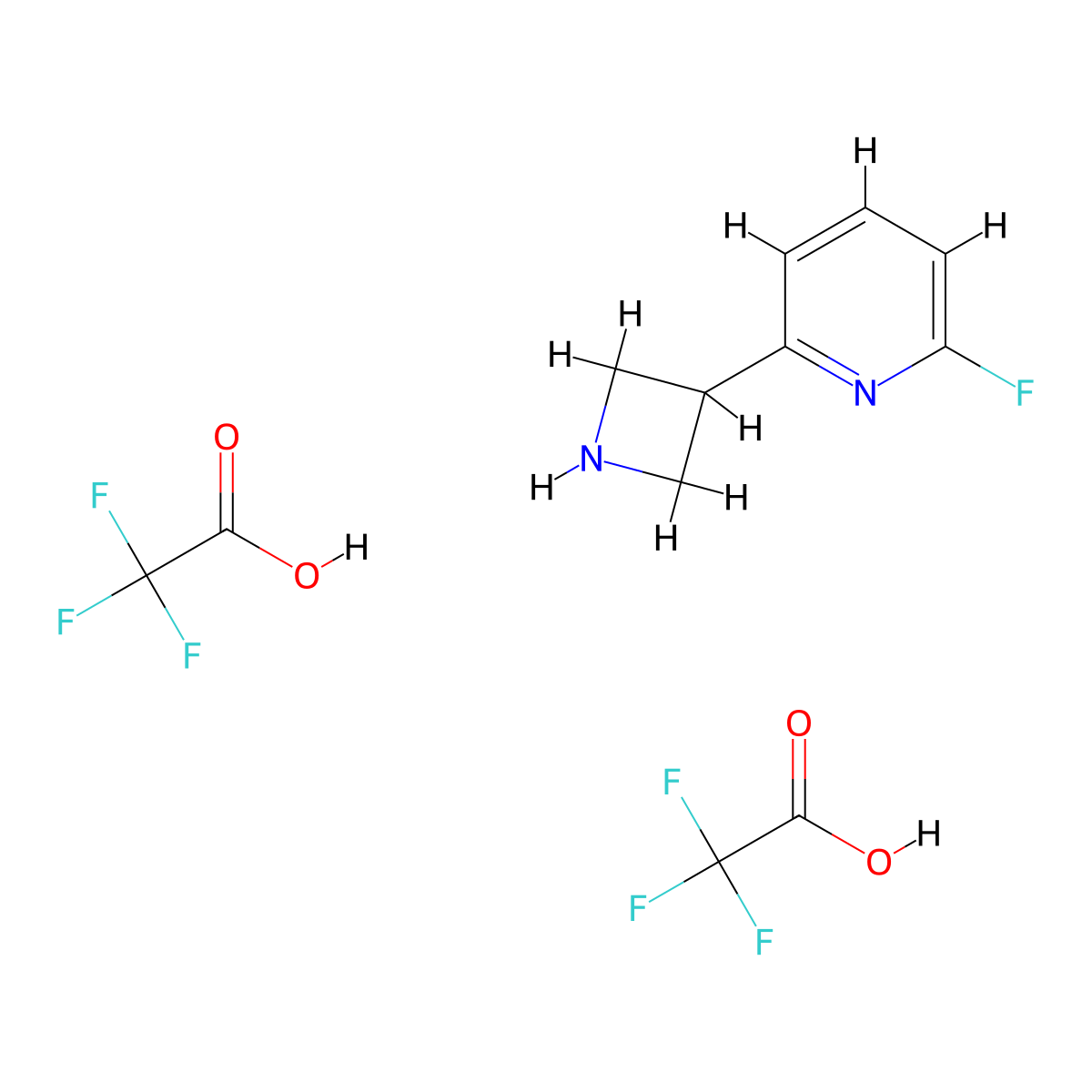 2-(Azetidin-3-yl)-6-fluoropyridine;2,2,2-trifluoroacetic acid molecular structure, CAS 2470436-18-9