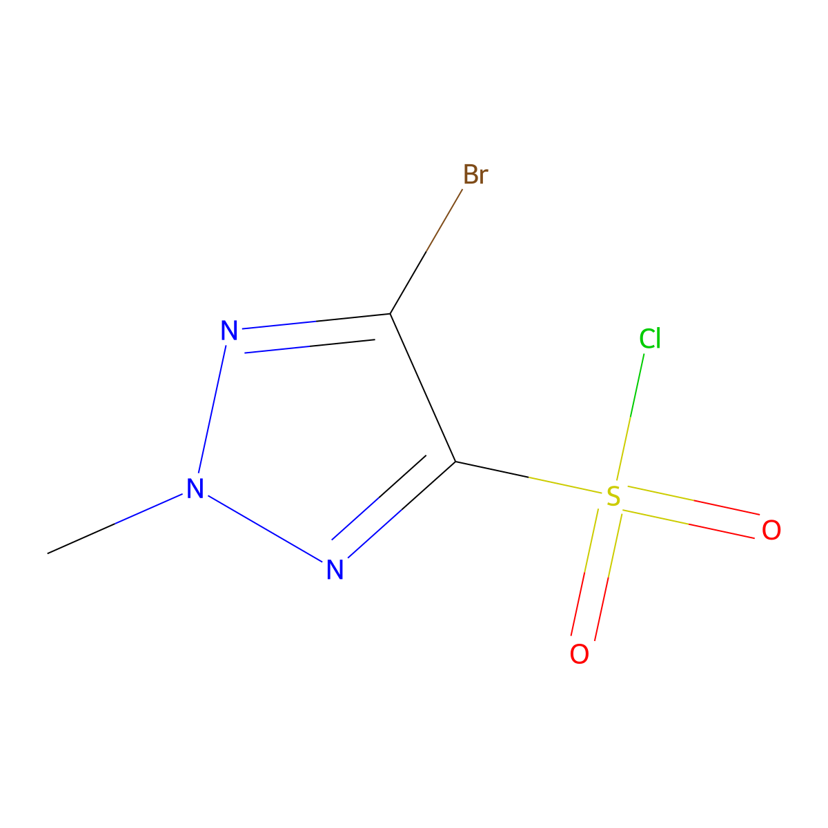 5-bromo-2-methyl-2H-1,2,3-triazole-4-sulfonyl chloride molecular structure, CAS 2470436-41-8