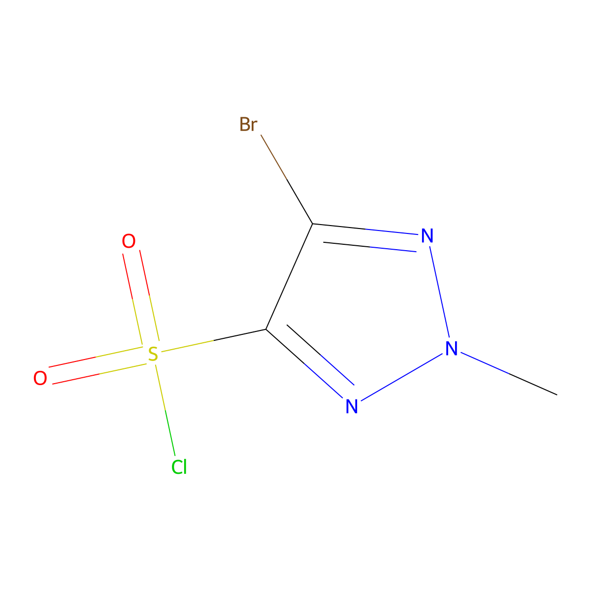 5-bromo-2-methyl-2H-1,2,3-triazole-4-sulfonyl chloride molecular structure, CAS 2470436-41-8