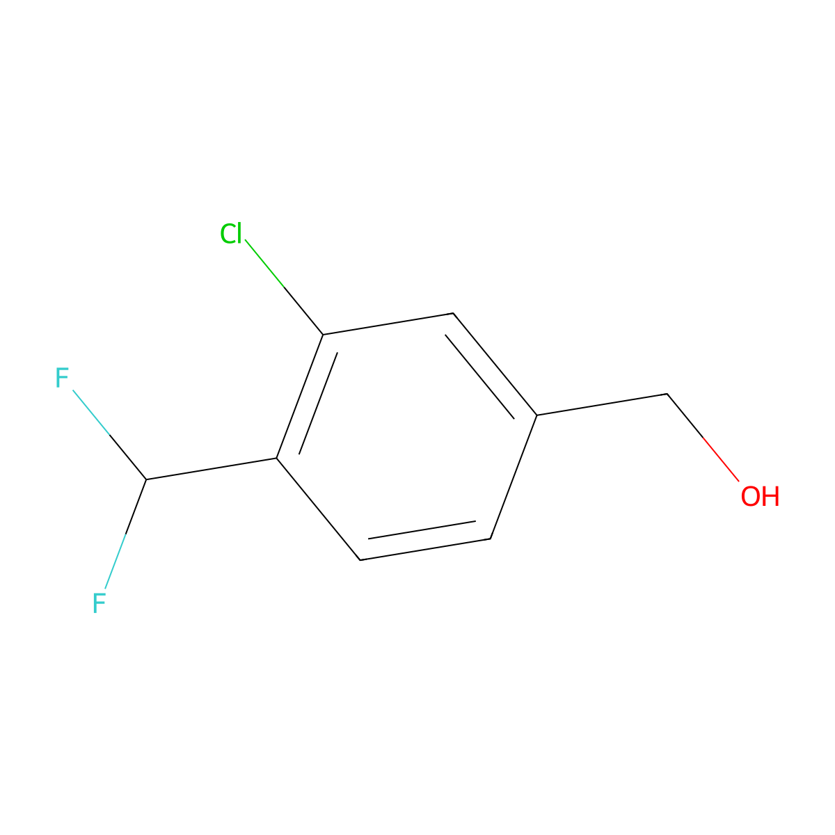 [3-Chloro-4-(difluoromethyl)phenyl]methanol molecular structure, CAS 2470436-63-4