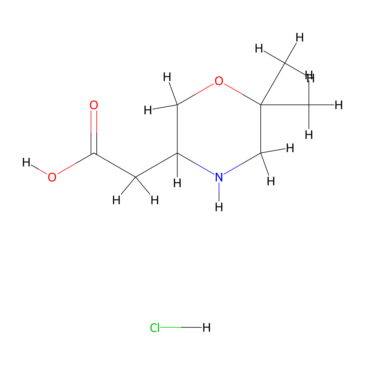 2-(6,6-Dimethylmorpholin-3-yl)acetic acid hydrochloride molecular structure, CAS 2470436-66-7