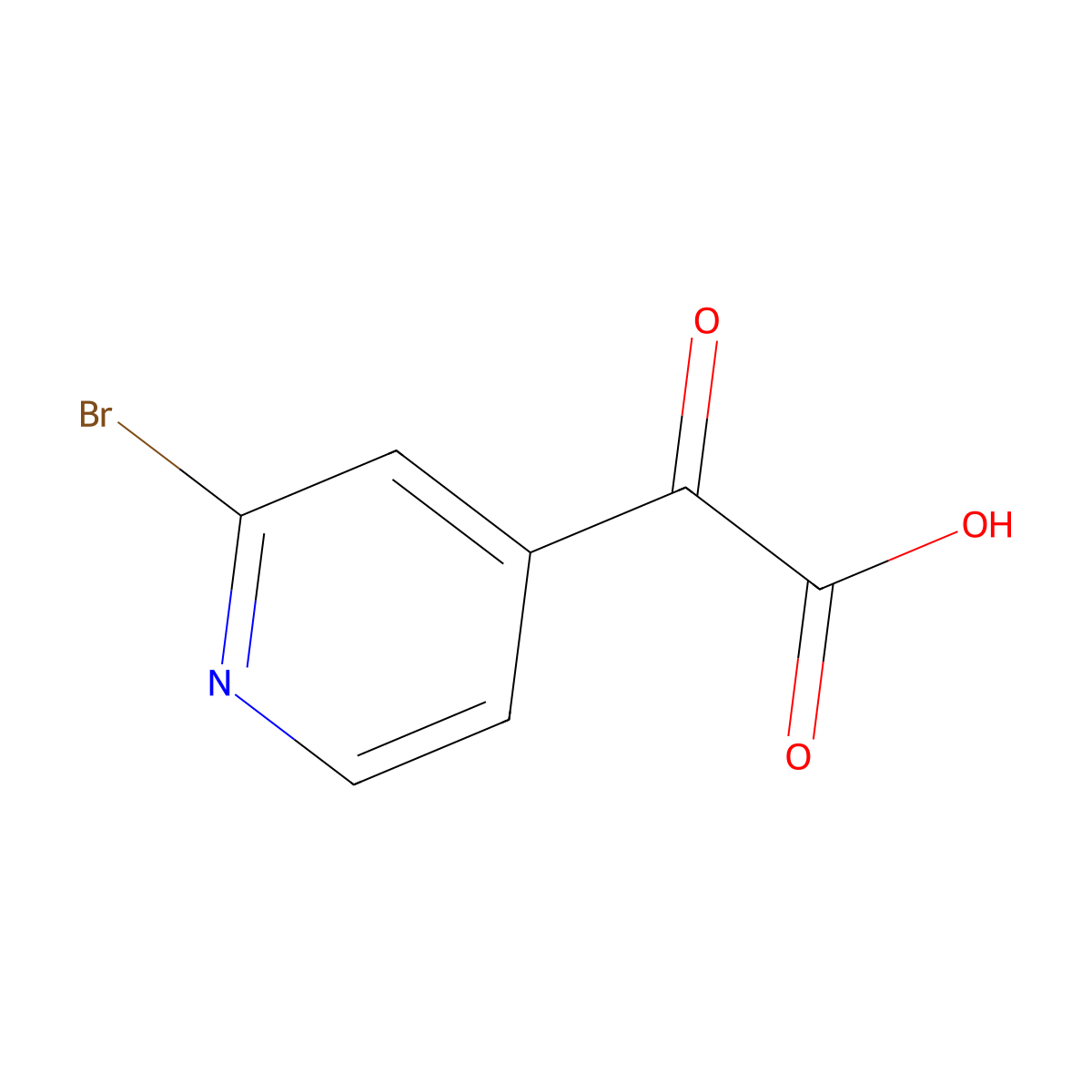2-(2-Bromopyridin-4-yl)-2-oxoacetic acid molecular structure, CAS 2470436-79-2