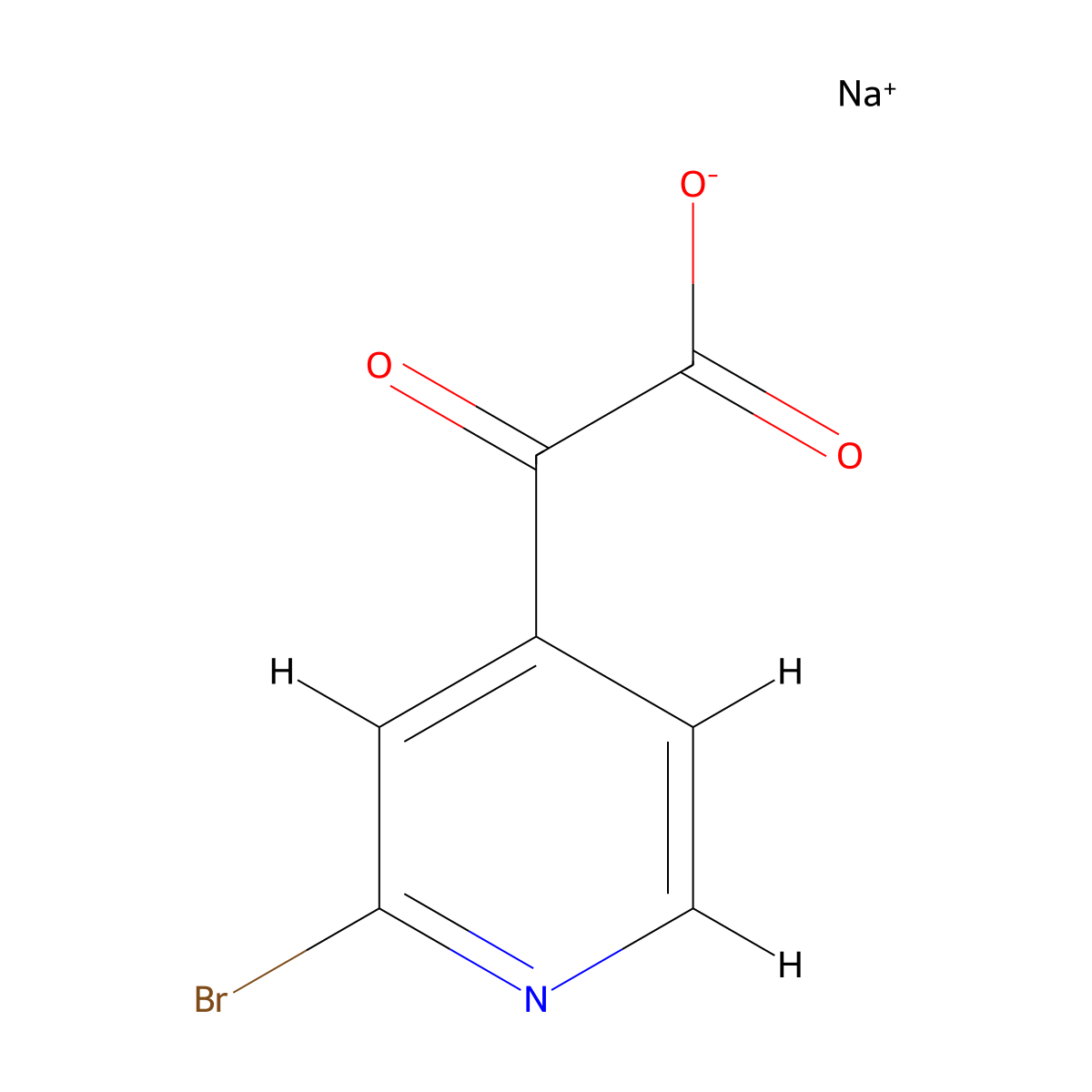 Sodium 2-(2-bromopyridin-4-yl)-2-oxoacetate molecular structure, CAS 2470436-80-5