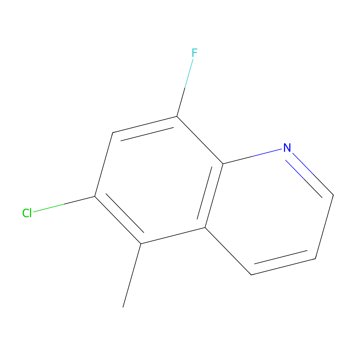 6-Chloro-8-fluoro-5-methylquinoline molecular structure, CAS 2470436-98-5