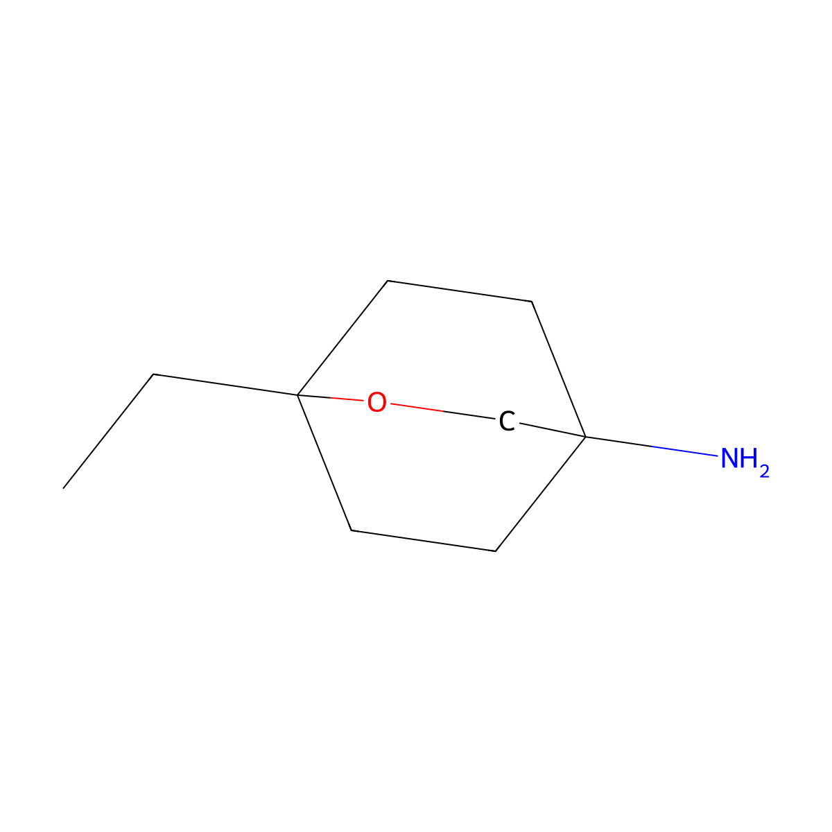 1-Ethyl-2-oxabicyclo[2.2.2]octan-4-amine molecular structure, CAS 2470436-99-6