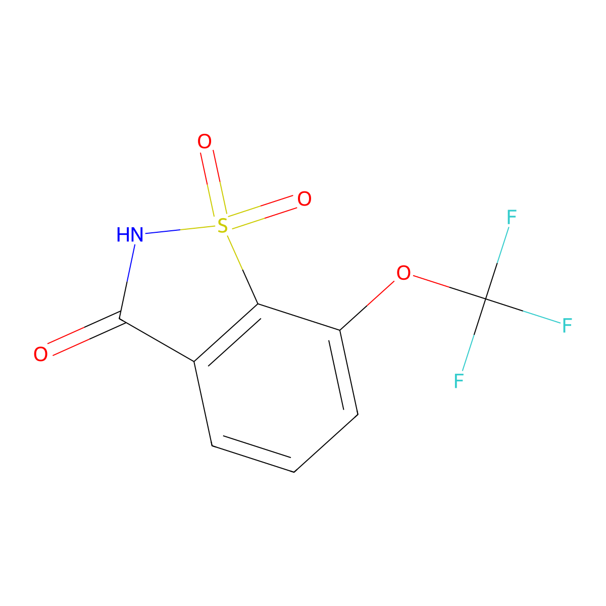 7-(Trifluoromethoxy)-2,3-dihydro-1lambda6,2-benzothiazole-1,1,3-trione molecular structure, CAS 2470437-09-1